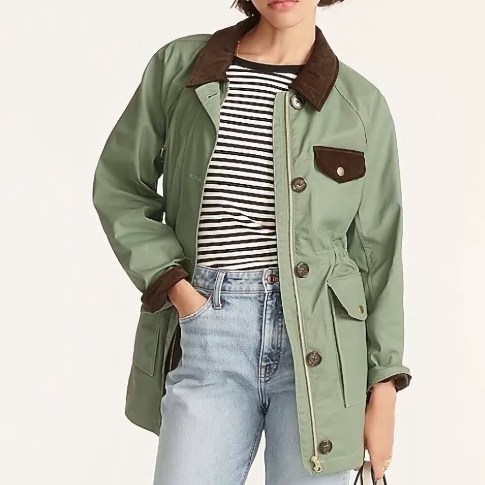 NEW J Crew Classic Field Jacket Green, Size M